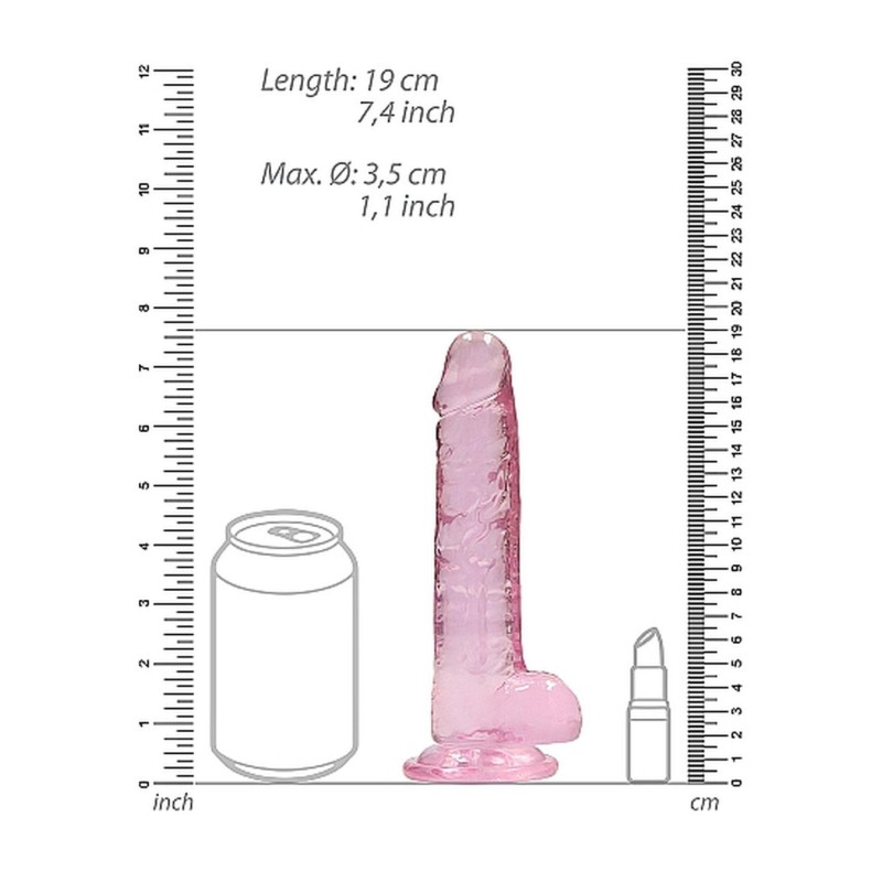 Dildo różowe z mocną przyssawką różowy orgazm 19cm